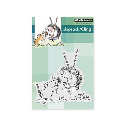 Penny black cling - black, rubber