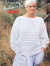 LITTLEWOODS 1494 KNITTING PATTERN LADIES JUMPER  32-38" Bust WENDY CAPRI &DOLCE