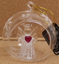 Angel Heart Christmas Glass