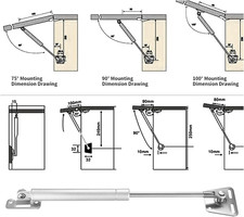 4 Pcs Gas Struts Heavy Duty