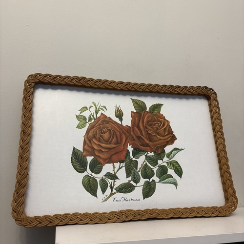 Vintage rose melamine serving - vintage,