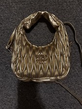 Gold Bag Miu Miu Scrunch Bag