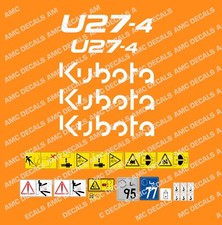 KUBOTA U27-4 MINI DIGGER DECAL
