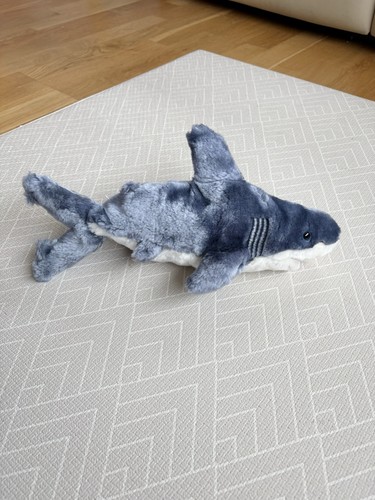 Great white shark plush - white, soft