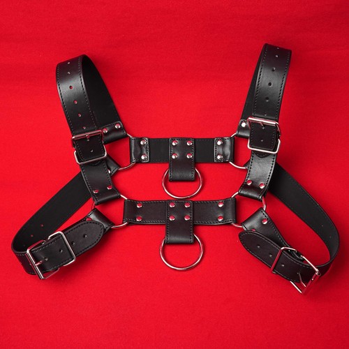 Leather body harness - pu, chest