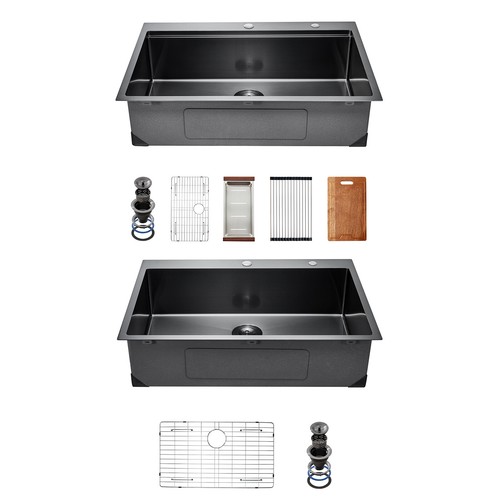 Drop kitchen sink 33 in - in,