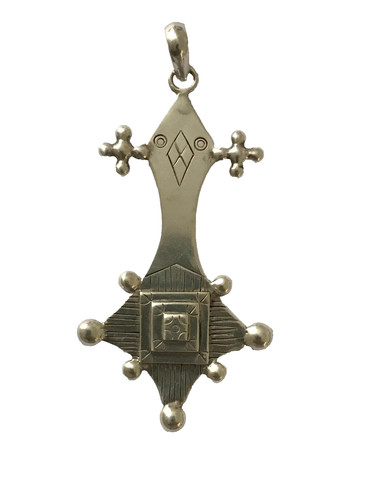Silver coptic byzantine cross - coptic,