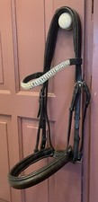 Black Full / X Full Size Black Crank Bridle Bling Browband