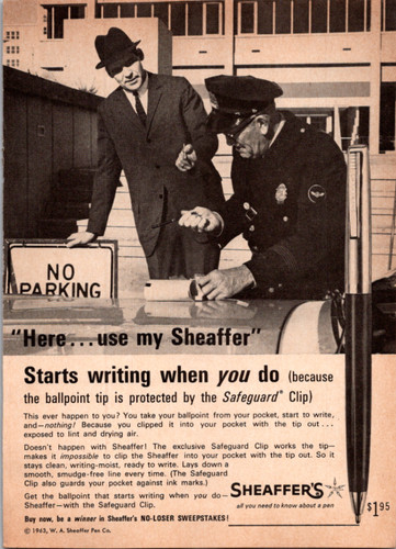 Sheaffer ballpoint pen - pen, 1963