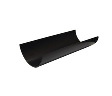 FloPlast 112mm Black Half Round Gutter - 4m -