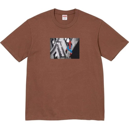Supreme spider man tee - tee, brown
