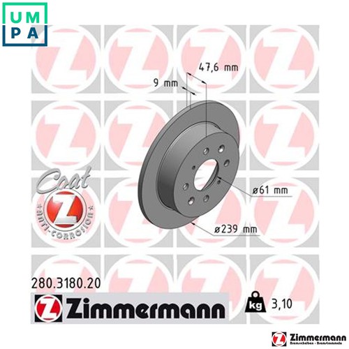 Brake disc 280 3180 - disc, 280.3180.20