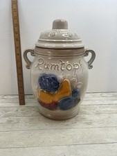 Vintage Rumtopf Grey Storage Jar With Lid West Germany 11” Tall Free Postage