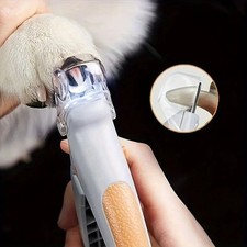 Dog Cat Pet Nail Clippers With LED Light Cutter Claw Grinder Scissor Toe Trimmer