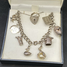 Vintage Silver Charm Bracelet