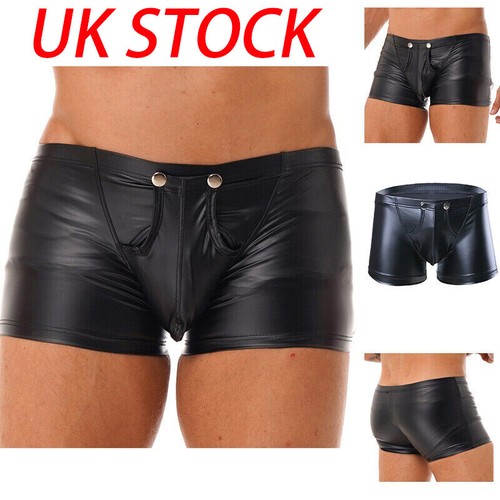 Men wetlook faux leather - uk,