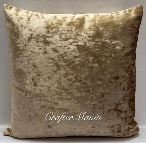 Crushed velvet large cushion - crushed,