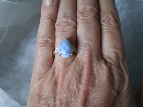 Blue fire opal ring 5 - blue, 4.5