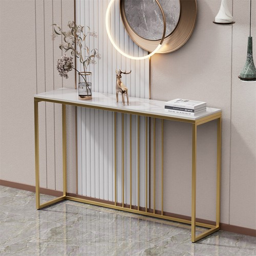Narrow slim console table high - console,