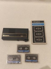 Dictaphone Model 125 Minicassette Portable Recorder - vintage. Prop. 3 tapes