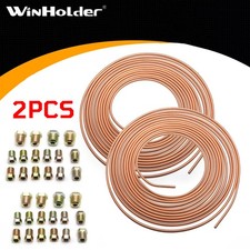 2X 25ft Copper Brake Pipe Hose