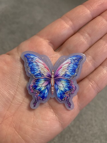 Stunning blue pink butterfly - stunning,