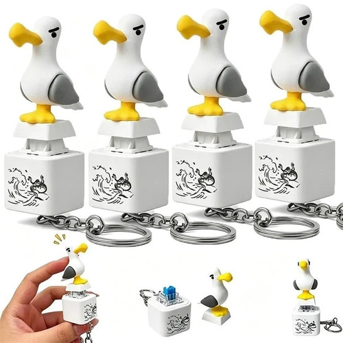 Seagull mine keychain - mine, keychain,button
