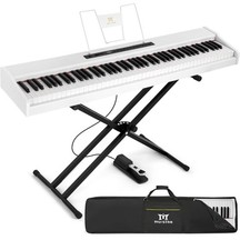 ♬Mustar Semi Weighted Full 88 Key Digital Piano Portable Keyboard Stand Stool 