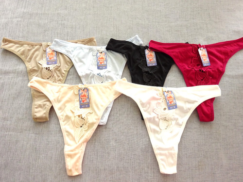 Pretty stretch satin - , thong