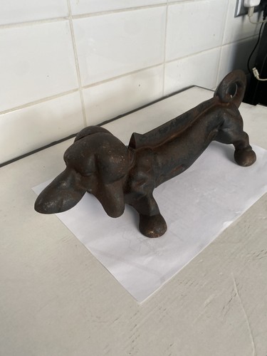 Cast iron vintage dachshund - iron,