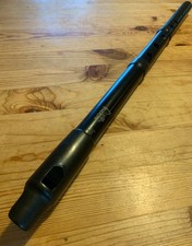 Howard low D whistle - brass with black silk finish in protective case