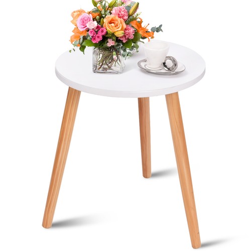 Round compact coffee end table - round,