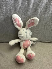 NEXT white pink baby bunny rabbit comforter soft toy