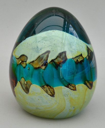 Mdina glass tiger pattern - glass,