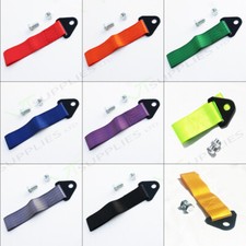 Car Racing Tow Strap Drifting Motorsport JDM  + Universal Fixing Bolt