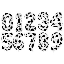 Cow Print Number Balloon