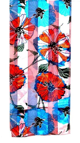 Scarf long pink background - long,