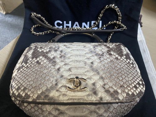 Chanel flap bag - flap, snakeskin