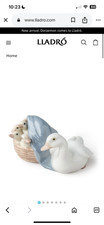 Lladro “Duck With Ducklings In A Basket” #4895 Mint 1974