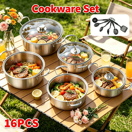 16pcs stainless steel - 16pcs,