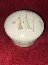 Portmeirion 'UP THE GARDEN PATH' Pale Shades Ceramic Trinket Dish w/lid Ex Con