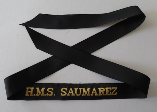 Royal navy cap tally hms - royal,