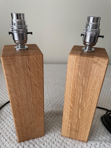 Solid oak handmade pair of - solid,