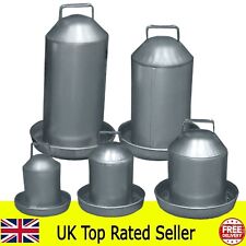 chicken drinker 2l 4l 9l 13l 18l poultry bird hen metal water drinker