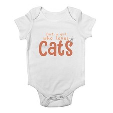 Girl Who Loves Cats Baby Grow