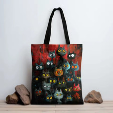 Stylish Cat Design Tote Bag