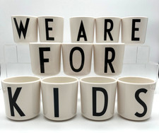 Danish Design Letters Melamine Initial Kids Cups A - Z Arne Jacobsen Typography