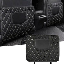 Car Seat Back Anti Kick Pad Mat PU Leather Protector Cover Auto Accessory 2 Size