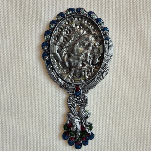 Hand mirror antique - antique, copper