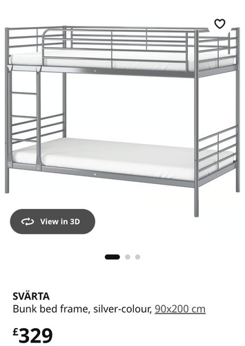 Ikea bunk bed metal - bunk, frame